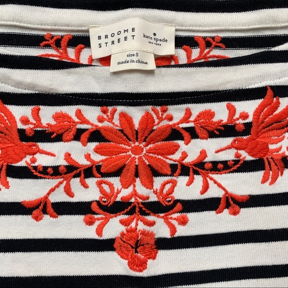 Kate Spade Broome Street Embroidered Top - Picture 4 of 4